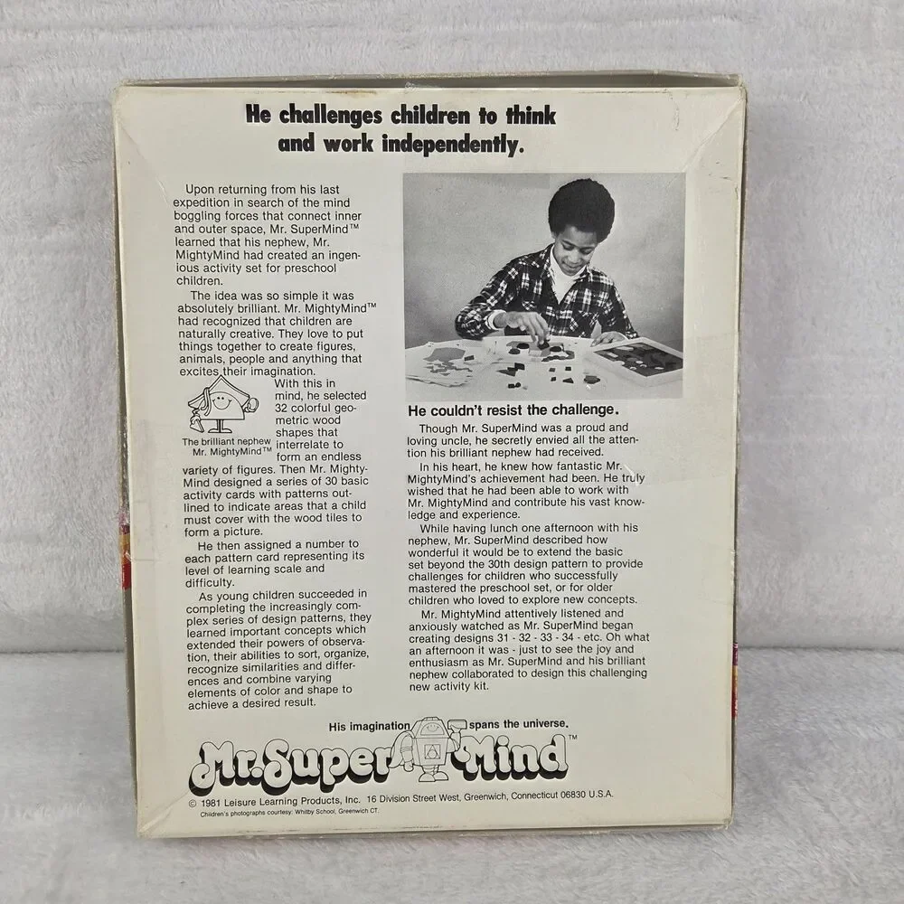 Vintage 1981 Mr SuperMind Puzzle Game Leisure Learning Complete W/ Extras‎